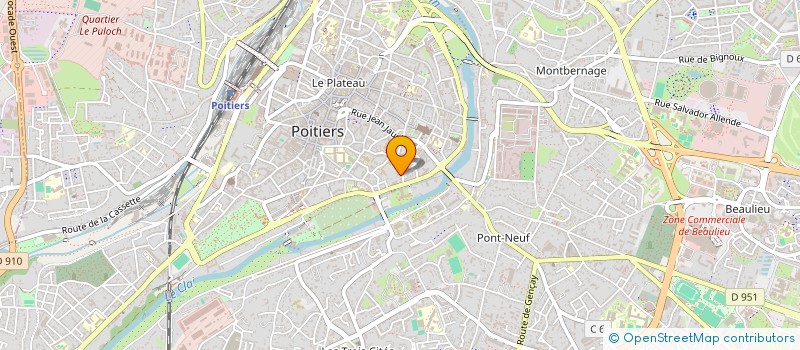 localisation de l'entreprise CINEFILS  POITIERS