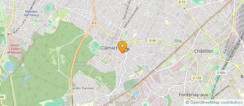 localisation de l'entreprise CINEMA ANIMATION DELAMARRE PRODUCTIONS à CLAMART