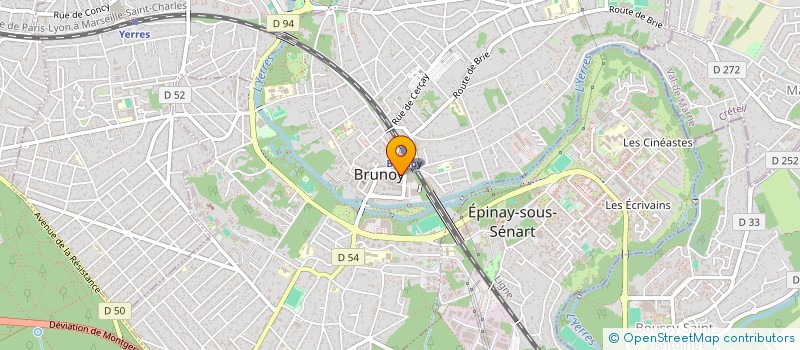 localisation de l'entreprise CINEMA ART ET ESSAI DE LA VALLEE DE L'YERRES à BRUNOY