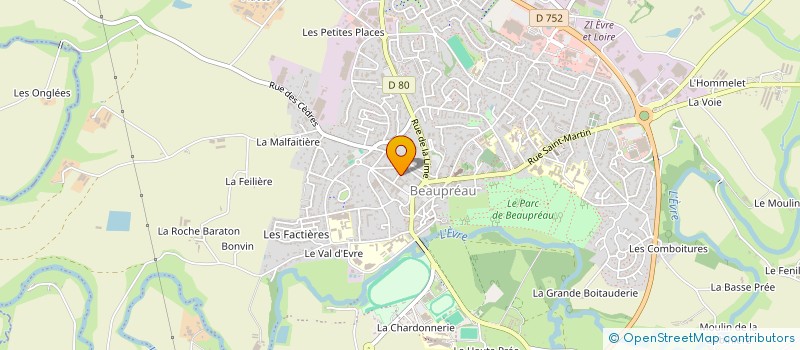 localisation de l'entreprise CINEMA ASSOCIATIF JEANNE D'ARC à BEAUPREAU-EN-MAUGES