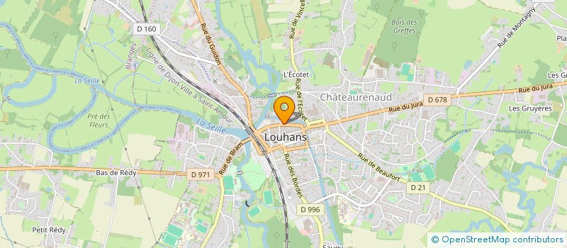 localisation de l'entreprise CINEMA CULTURE LOUHANNAIS  LOUHANS