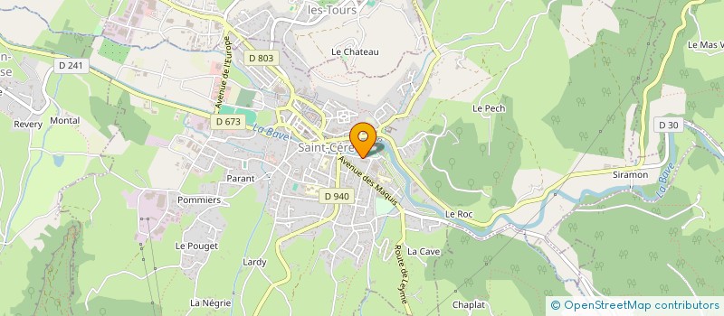 localisation de l'entreprise CINEMA MJC  SAINT-CERE