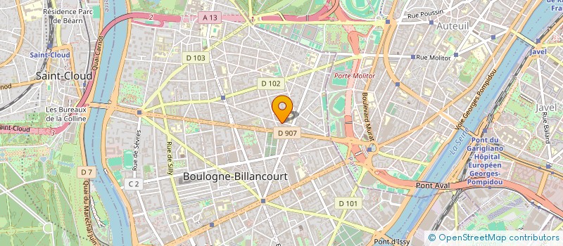 localisation de l'entreprise CINEMAGE COM à BOULOGNE-BILLANCOURT
