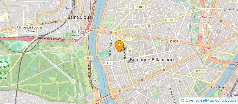 localisation de l'entreprise CINEMARCEL  BOULOGNE-BILLANCOURT