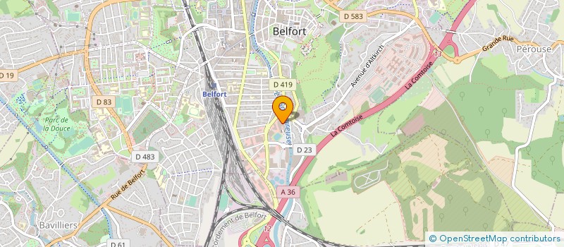 localisation de l'entreprise CINEMAS D AUJOURD HUI à BELFORT