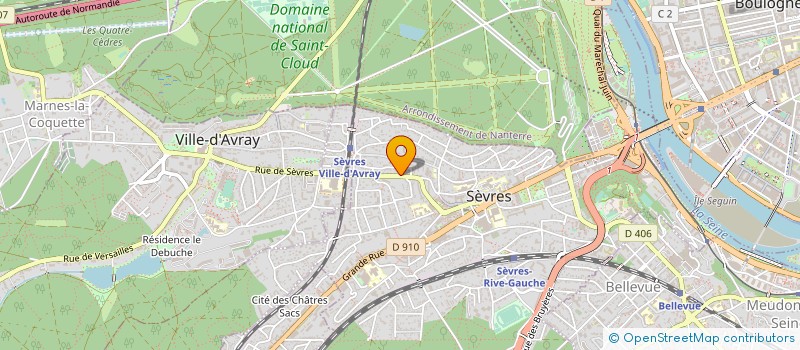 localisation de l'entreprise CINEMI à SEVRES