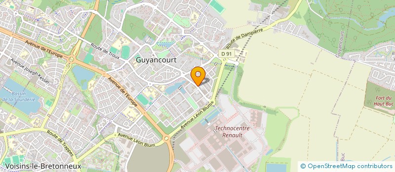 localisation de l'entreprise CINEPANTHER  GUYANCOURT