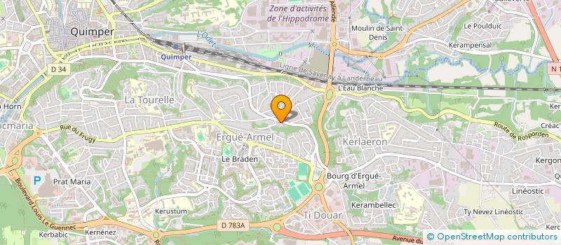 localisation de l'entreprise CINERGENCE  QUIMPER