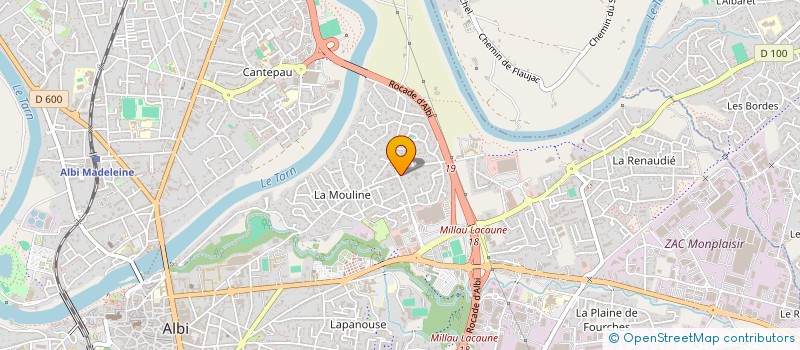 localisation de l'entreprise CINESIO à ALBI