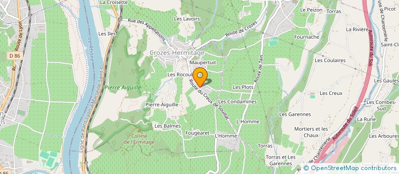 localisation de l'entreprise CINETIC à CROZES-HERMITAGE