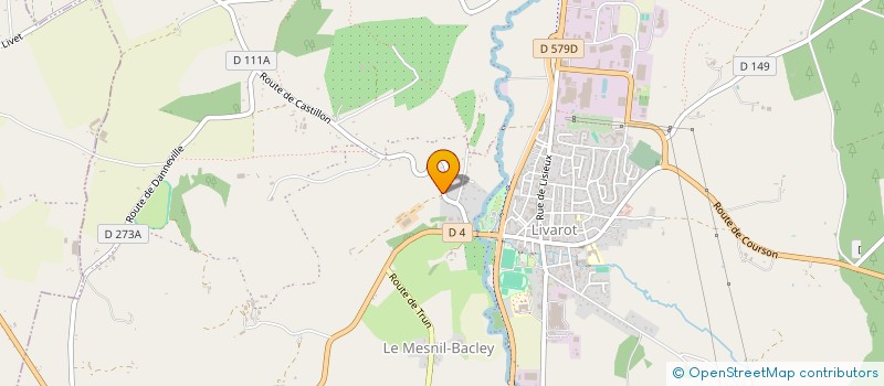 localisation de l'entreprise CINETUDES INGENIERIE à LIVAROT-PAYS-D'AUGE