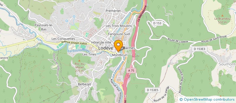 localisation de l'entreprise CINEVOIE à LODEVE