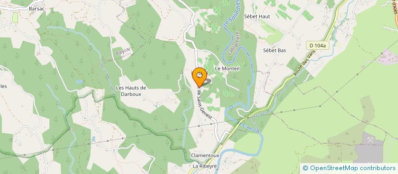 localisation de l'entreprise CINIPHIE TENAMUOR  SAINT-GENEST-DE-BEAUZON