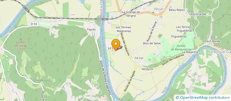 localisation de l'entreprise CINQ CHATEAUX  VEZAC