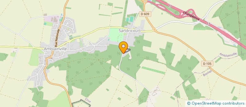 localisation de l'entreprise CINQ ELEMENTS DES SABLONS  AMBLAINVILLE