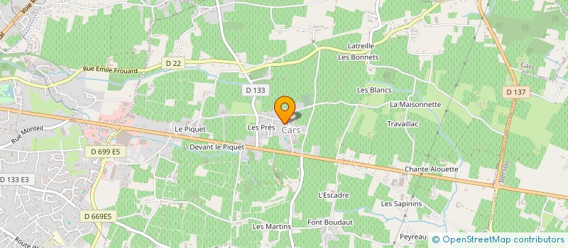 localisation de l'entreprise CINQ ETOILES à FOURS