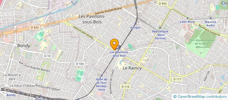 localisation de l'entreprise CINQ SUR CINQ ET PAR ABREVIATION 5-5 à LES PAVILLONS-SOUS-BOIS