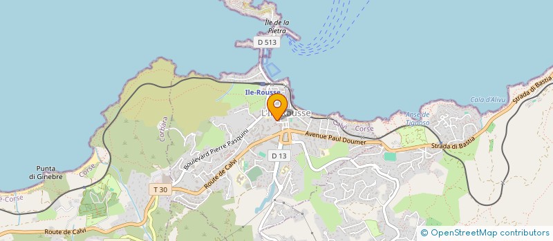 localisation de l'entreprise CINQA à L'ILE ROUSSE