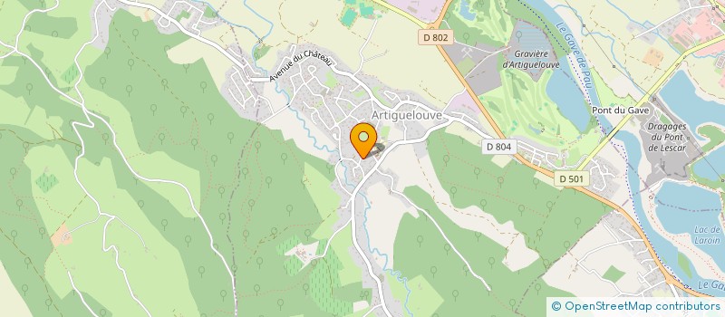 localisation de l'entreprise CINQR à ARTIGUELOUVE