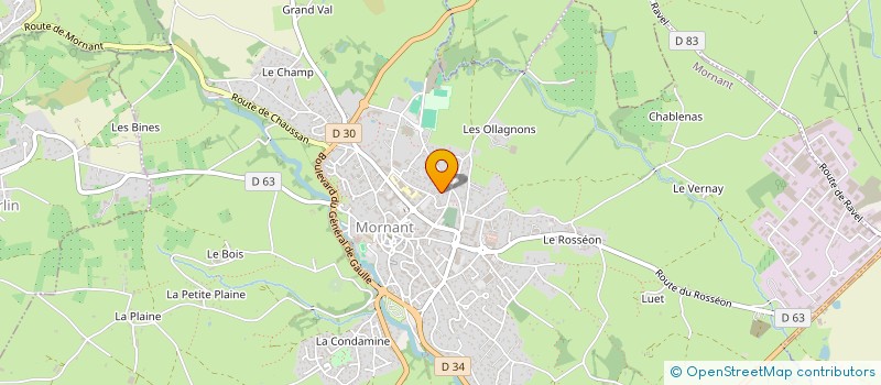 localisation de l'entreprise CINQUIN TOITURE à MORNANT