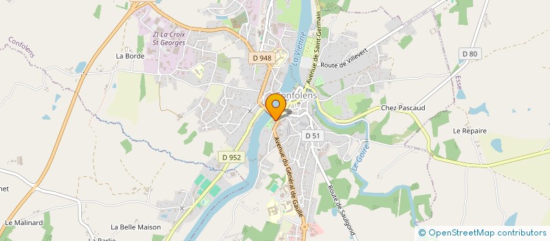 localisation de l'entreprise CIOFF-FRANCE - SECTION NATIONALE DU CONSEIL INTERNATIONAL DES ORGANISATIONS DE FESTIVALS DE FOLKLORE ET D'ARTS TRADITION  CONFOLENS