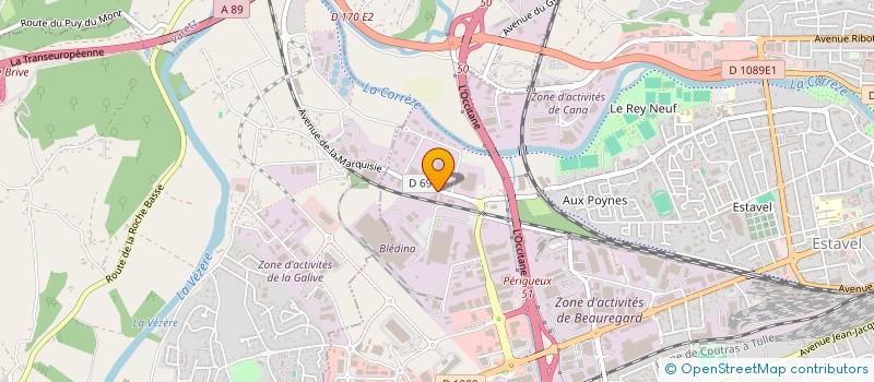 localisation de l'entreprise CIPLI SARL à BRIVE-LA-GAILLARDE