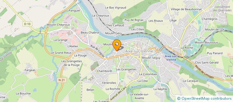 localisation de l'entreprise CIQSE à AIXE-SUR-VIENNE