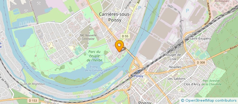 localisation de l'entreprise CIRET CHRISTOPHE ET LECLERC LAURETTE  CARRIERES-SOUS-POISSY