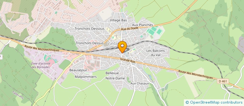 localisation de l'entreprise CISEAUX COLORES à VALDAHON
