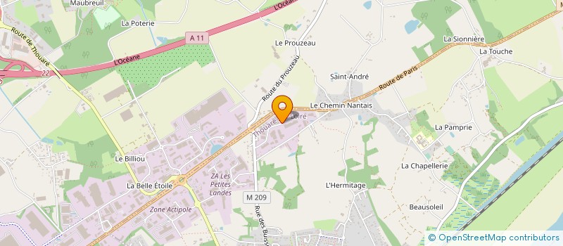 localisation de l'entreprise CISLED à THOUARE-SUR-LOIRE