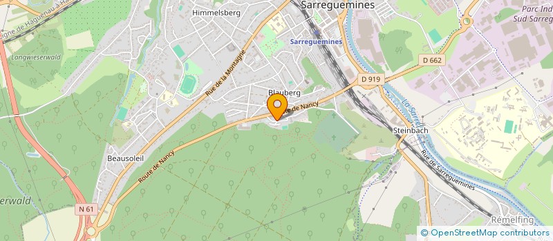 localisation de l'entreprise CITE DE LA FORET  SARREGUEMINES