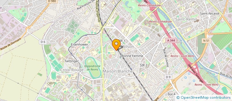 localisation de l'entreprise CITE DES JEUNES DE CHAMPAGNE  TINQUEUX