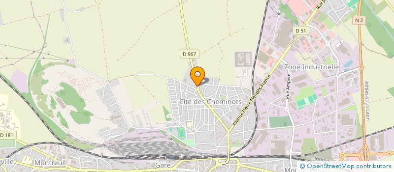 localisation de l'entreprise CITE EN'VIE à LAON