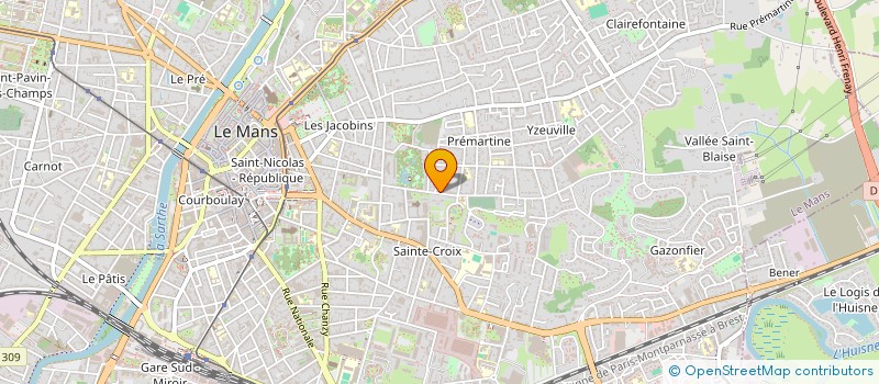 localisation de l'entreprise CITE ENTREPRENEURS à LE MANS