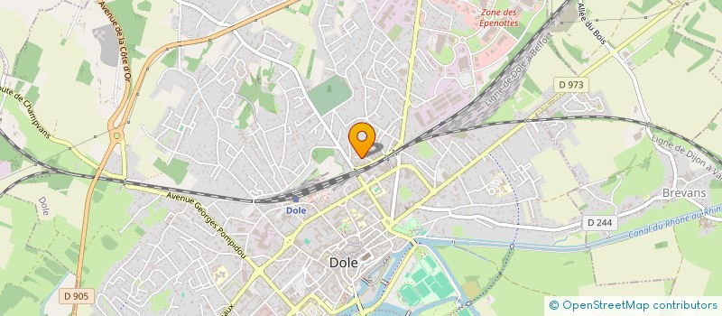 localisation de l'entreprise CITE JEUNE à DOLE
