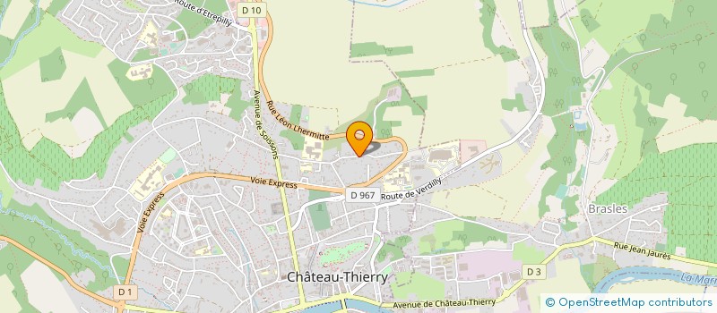 localisation de l'entreprise CITE SOLEIL  CHATEAU-THIERRY