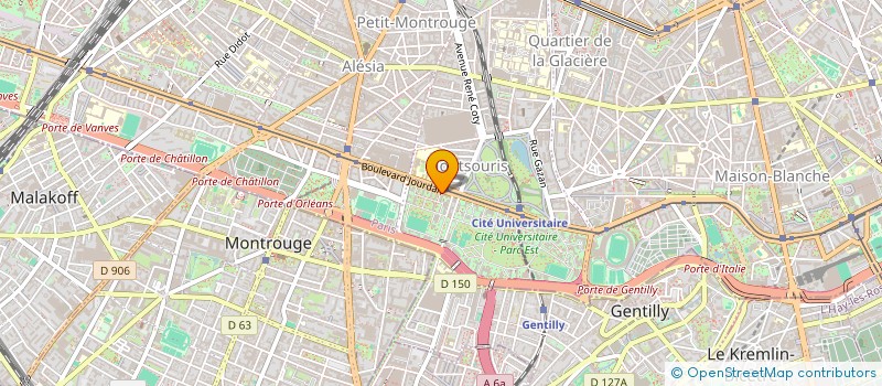 localisation de l'entreprise CITE UNIVERSITAIRE DE PARIS à PARIS