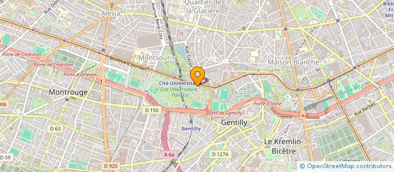 localisation de l'entreprise CITE UNIVERSITAIRE PARIS MAISON NORVEGE  PARIS