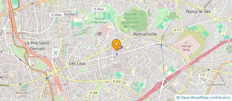 localisation de l'entreprise CITEL SERVICES  LES LILAS