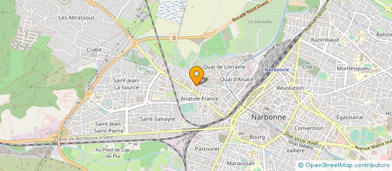 localisation de l'entreprise CITHADE à NARBONNE