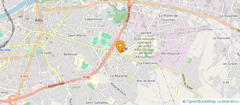 localisation de l'entreprise CITHARE  ALBI