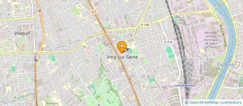 localisation de l'entreprise CITHEA 92 - GROUPEMENT ASSOCIATIF CITHEA  VITRY-SUR-SEINE