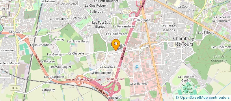 localisation de l'entreprise CITRONEL à CHAMBRAY-LES-TOURS
