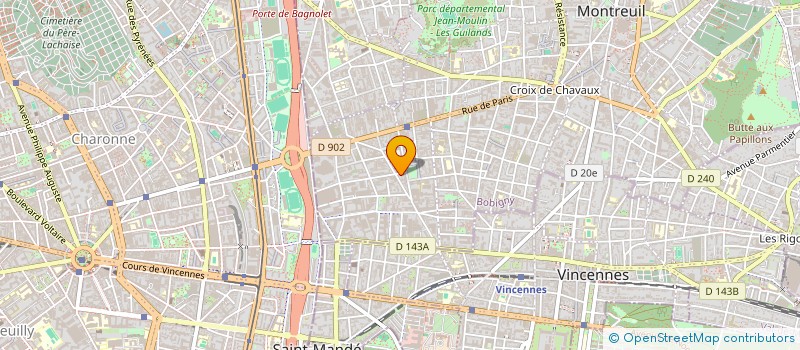 localisation de l'entreprise CITY BOIS à MONTREUIL