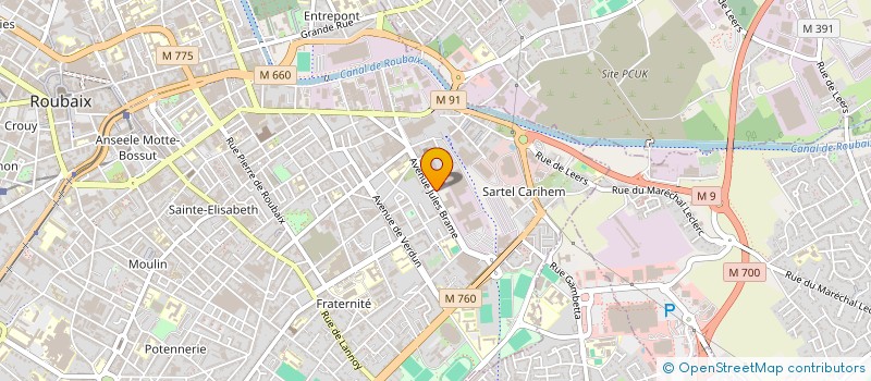 localisation de l'entreprise CITY BOIS à ROUBAIX