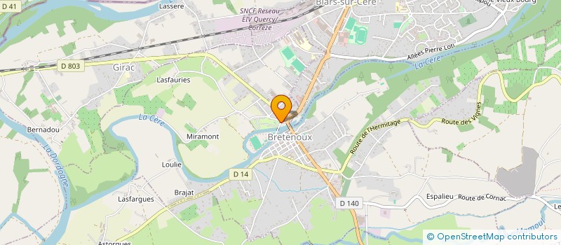 localisation de l'entreprise CITY CAMP BRETENOUX  BRETENOUX