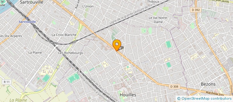 localisation de l'entreprise CITY CAR  HOUILLES