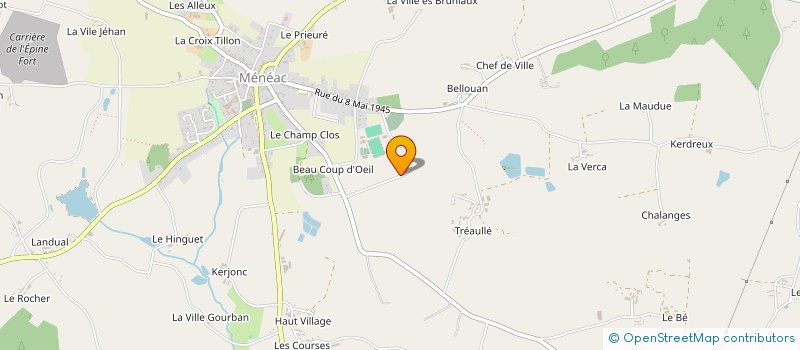 localisation de l'entreprise CITY CASSE  MENEAC