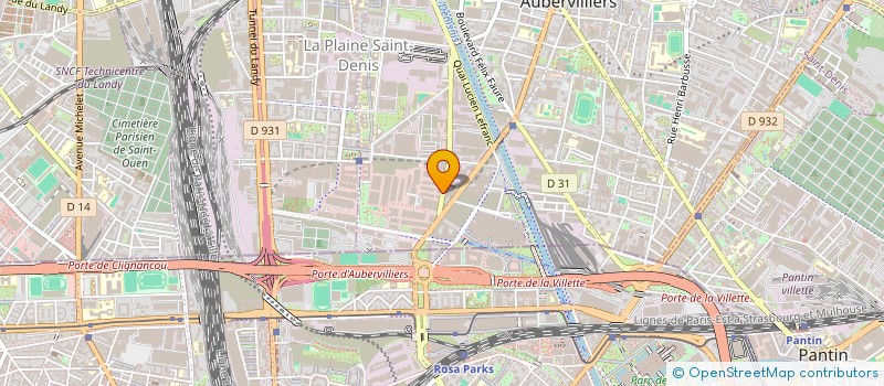 localisation de l'entreprise CITY LINK à AUBERVILLIERS