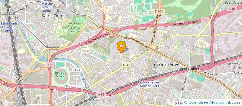 localisation de l'entreprise CITY SERVICE à LA COURNEUVE